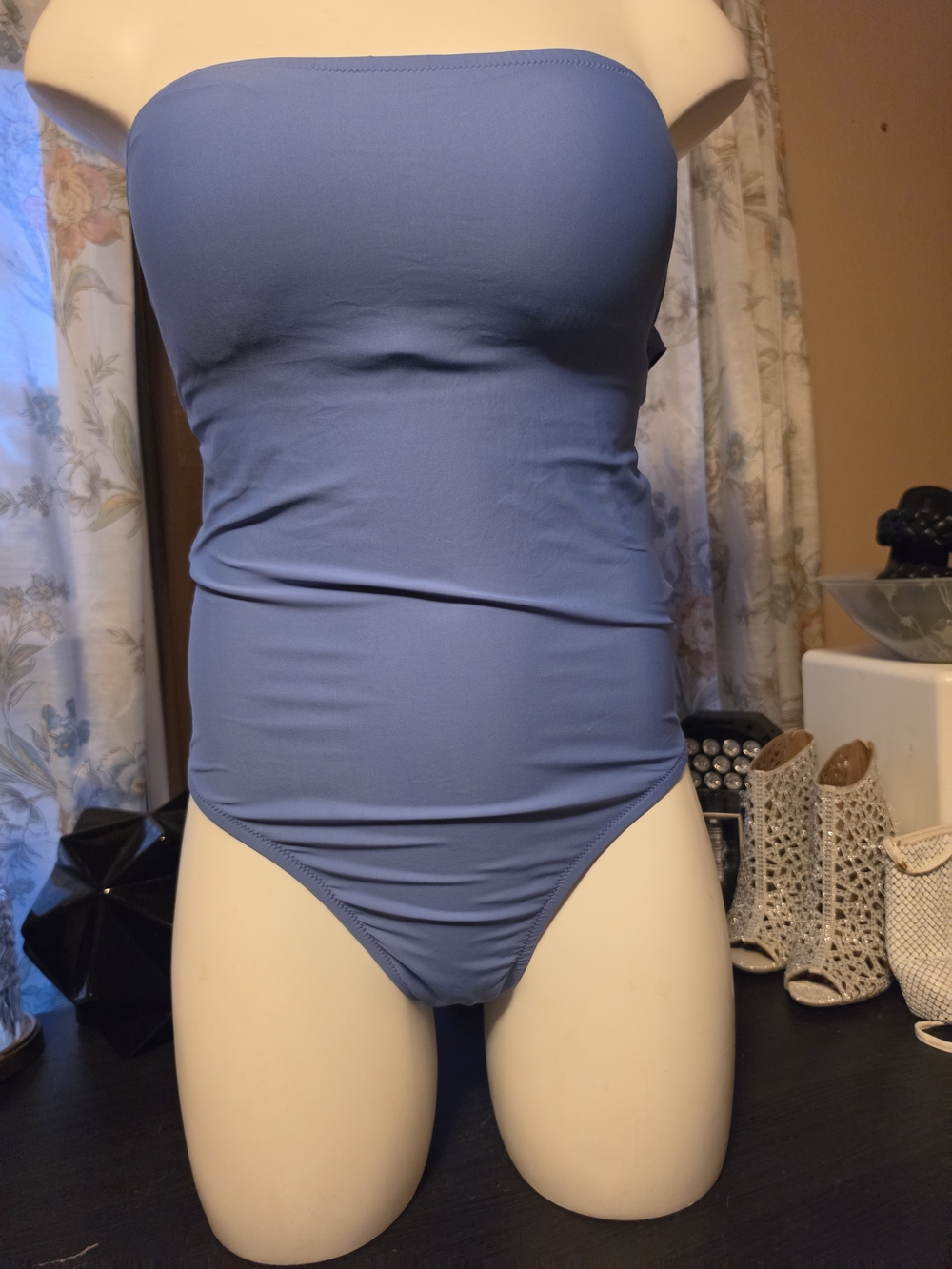 J. Crew Strapless One-Piece Swimsuit in Royal Blue
